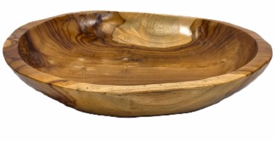 16" Brown Teak Bowl