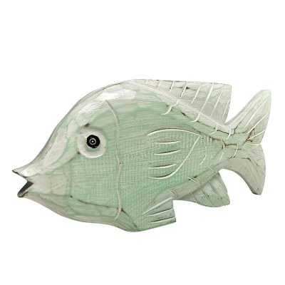 12" Aqua Wood Fish