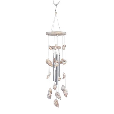 25" Natural Shell and Metal Wind Chime