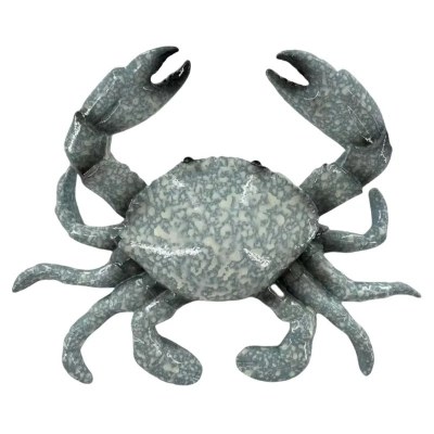 7" Polyresin Gray Crab