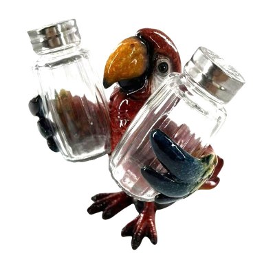 5" Parrot Holding Salt & Pepper Shakers