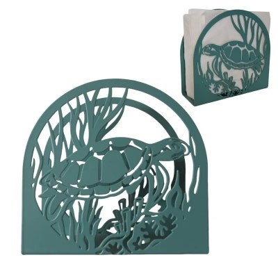 6" Metal Turtle Napkin Holder