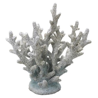 6.5" White Faux Coral