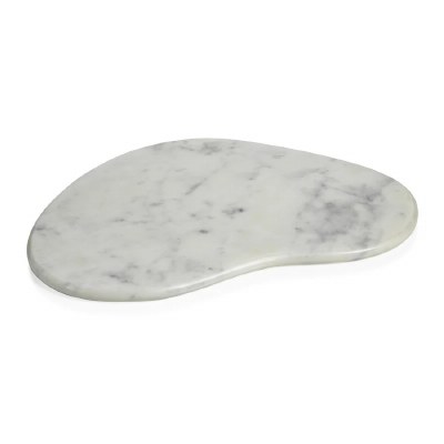 13" x 17" White Marble Curved Cheese Board
