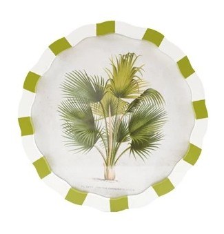 12" Round Palmetto Palm Tree Framed Print