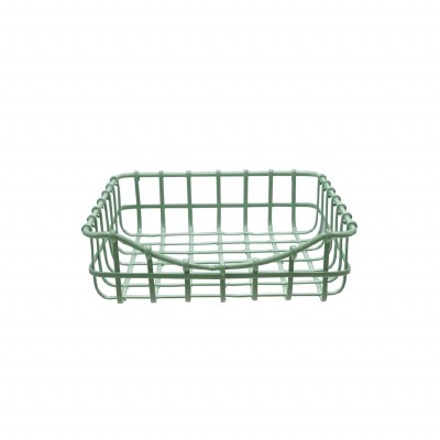 6" Square Metal Green Beverage Napkin Holder