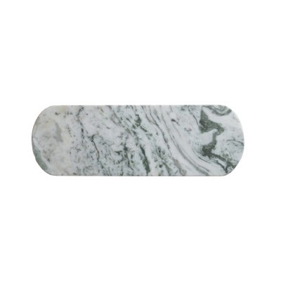 6" x 18" Oval Green Marble Serving Board