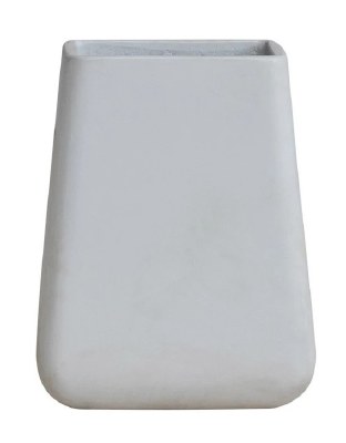 14" White Rectangle Cement Vase