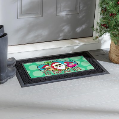 10" x 22" "Tis the Sea Sun" Sassafras Christmas Doormat Insert