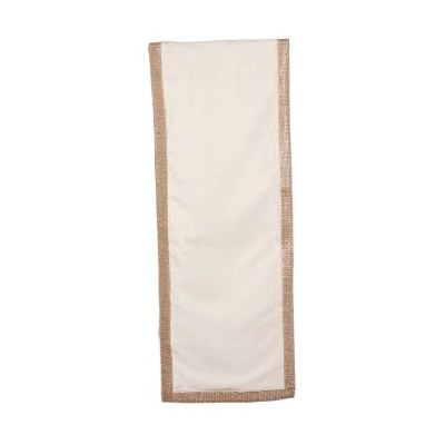 72" Ivory and Gold Bling Edge Christmas Table Runner