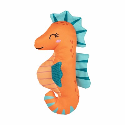 12" Orange Seahorse Floating Dog Toy
