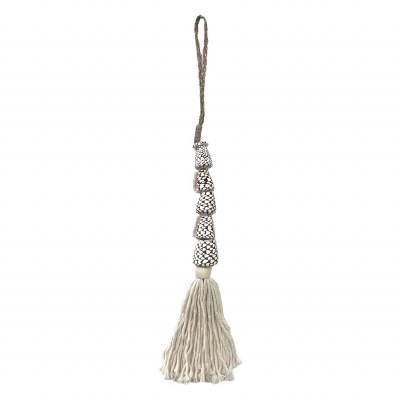 Brown and White Cone Shell Tassle