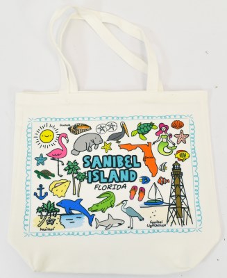 "Sanibel Island Florida" Icons Coastal Tote Bag