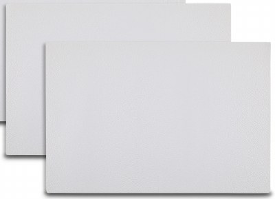 12" x 18" White Lucerne Reversible Vegan Leather Placemat