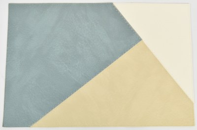 12" x 18" Blue Verona Reversible Vegan Leather Placemat