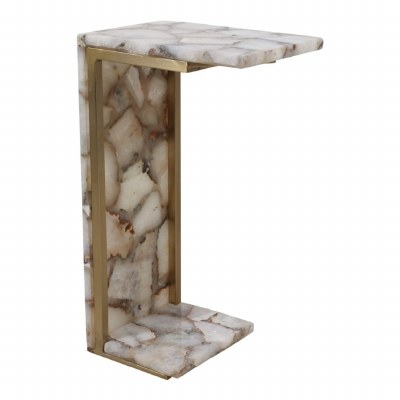 14" Brown Agate "C" Table