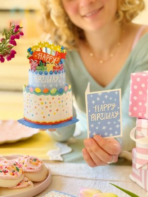 Mini Birthday Cake Pop Up Card