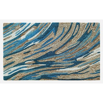 1.8' 2.6' Aqua Big Wave Rug