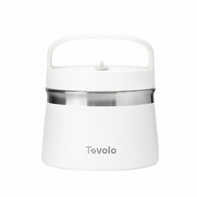 1 Quart White Stainless Steel Insulated Container