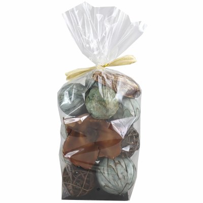 Small Bag of Dried Blue and Brown Exotic Orbs