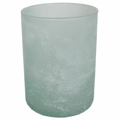 4" Frost Green Glass Votive Candleholder
