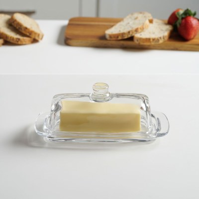 Glass Butter Dish With a Lid