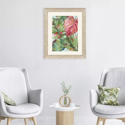 34" x 28" Palm Springs 9 Tropical Framed Print Under Glass