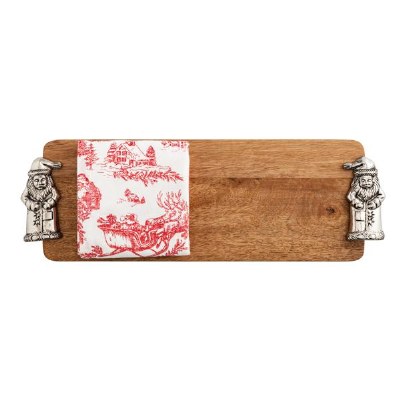 13"  x 5" Santa Serving Board with Kitchen Towel
