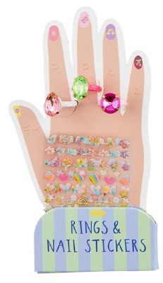 Blue Rings and Nail Stickers Set by Mud Pie