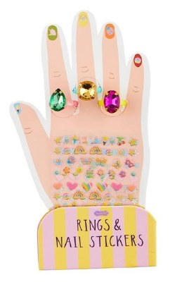 Yellow Rings and Nail Stickers Set by Mud Pie