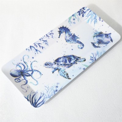 8" x 17" Blue Sea Life Melamine Tray