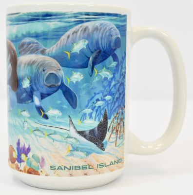15 Oz Sanibel Island Guy Harvey Gulf Coast Life Coastal Ceramic Mug