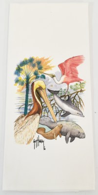 26" x 16" Guy Harvey Gulf Coast Life Coastal Kitchen Towel