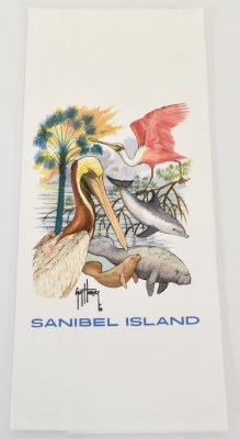 26" x 16" Sanibel Island Guy Harvey Gulf Coast Life Coastal Kitchen Towel