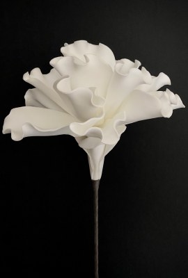 25" Faux Large White Single Flower