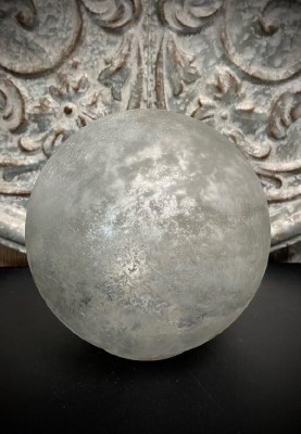 10" Round LED Silver Moonglow Orb
