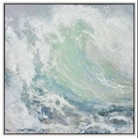 42" Sq Breakers 1 Framed Canvas