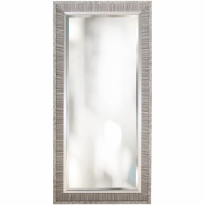 65" x 31" Gray Ribbed Mirror