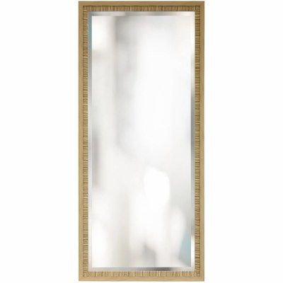 62" x 28" Natural Ribbed Framed Mirror