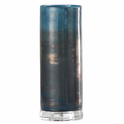 13" Blue and Bronze Glass Uplight