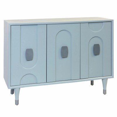 48" Blue Three "U" Doors Credenza