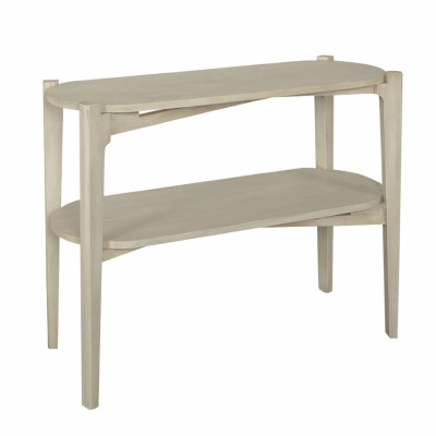 36" Distressed White One Shelf Foldable Console Table