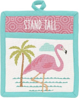 9" x 8" Flamingo "Stand Tall" Pocket Oven Mitt
