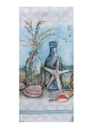 26" x 16" Coastal Sanctuary Bottles Kitchen Towel