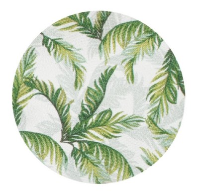 14.5" Round Palm Fronds Braided Placemat