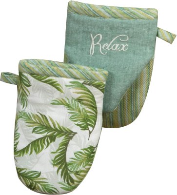 7.5" Palm Fronds "Relax" Grabber Oven Mitt