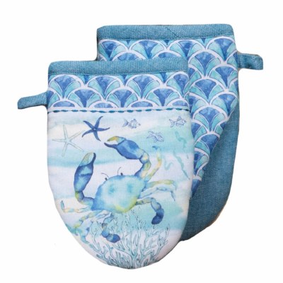 7.5" Blue Crab Grabber Oven Mitt