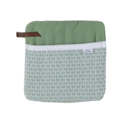 8" Sq Green Pocket Oven Mitt