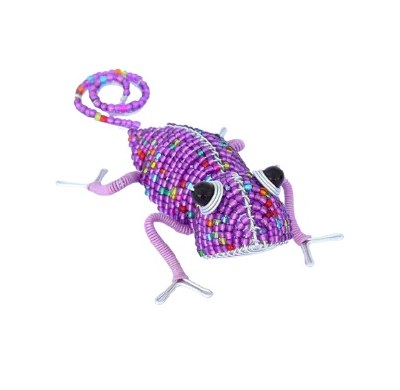 5.5" Purple Beaded Chameleon Snippet