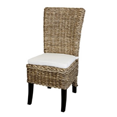 42" Brown Woven Dining Room Chair